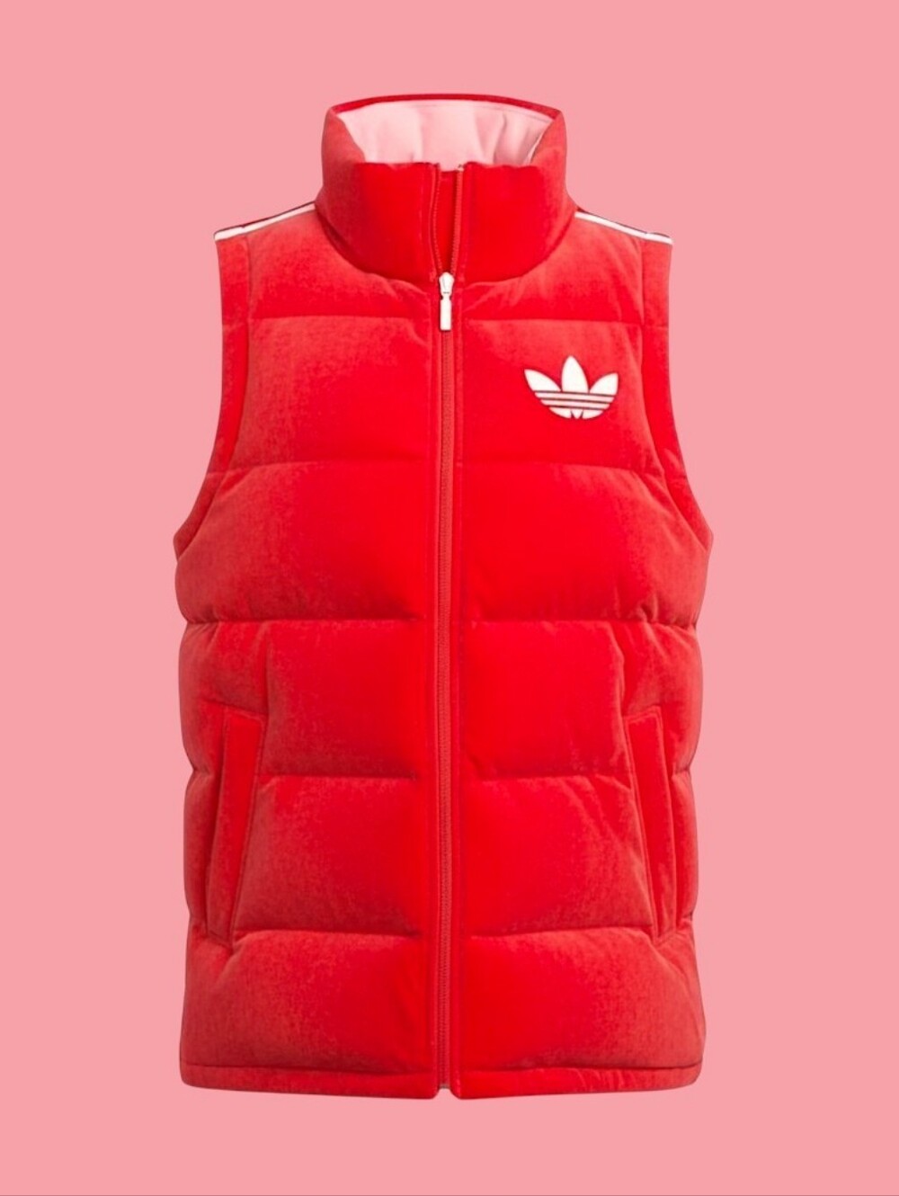 🚻 XS US — adidas Originals Adicolor Heritage Now Down Vest IB2030 [SCARLET RED]